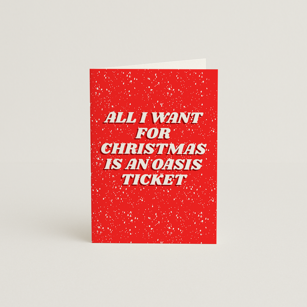 Oasis Ticket Christmas Card