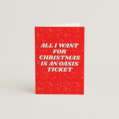 Oasis Ticket Christmas Card