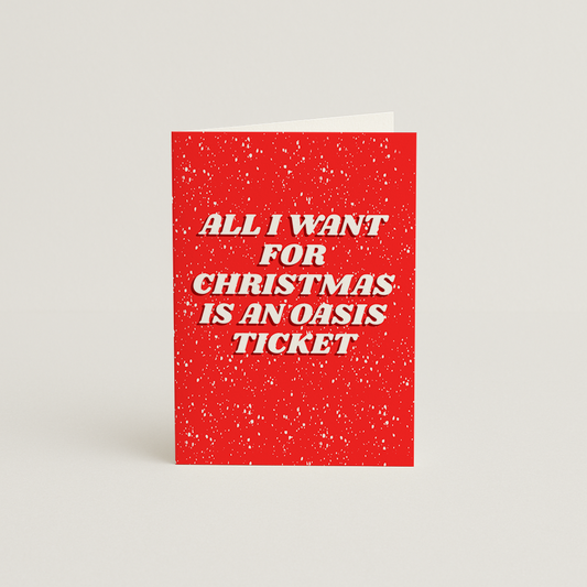 Oasis Ticket Christmas Card