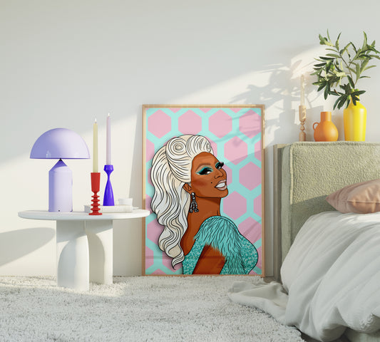 Ru Paul Illustrated Print