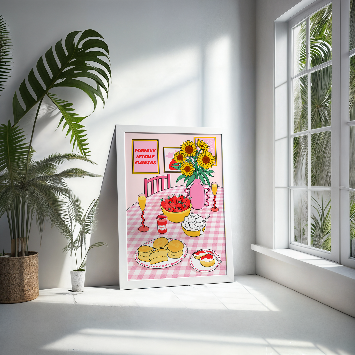 I Can Buy Myself Flowers Illustrated Art Print