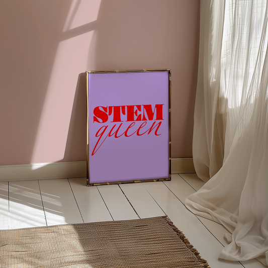 Stem Queen Typography Art Print