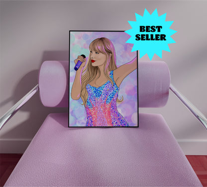 Taylor Swift Original Lover Illustrated Print
