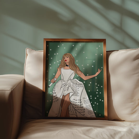 Taylor Swift TTPD Eras Tour Illustrated Print