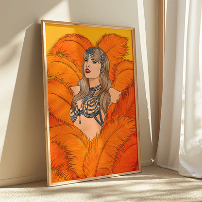 Taylor Swift The Life of a Showgirl Illustrated Print