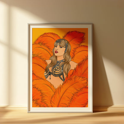Taylor Swift The Life of a Showgirl Illustrated Print