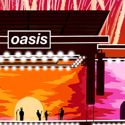 Customisable Oasis Mania Worldwide Stage Tour Art Print
