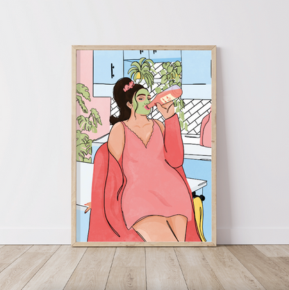 Wine In The Kitchen Print