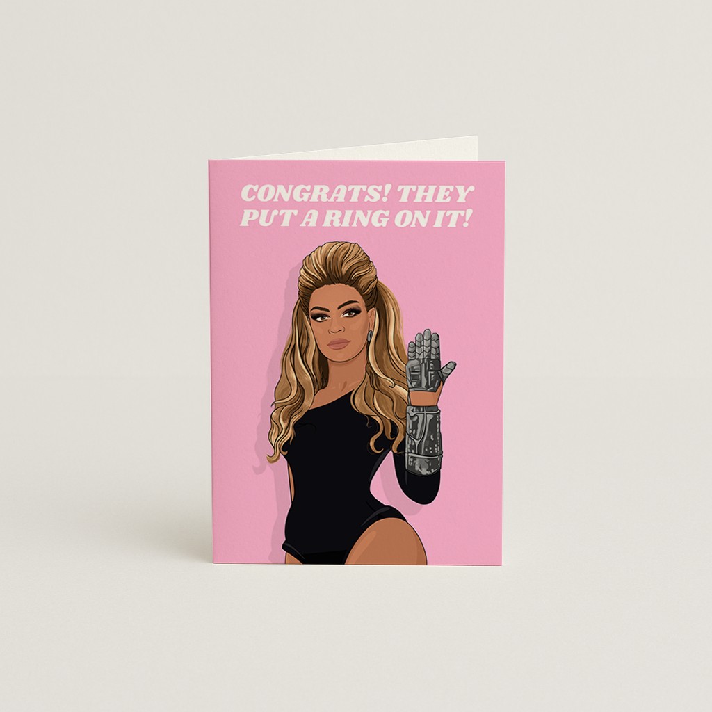 Beyonce Engagement Card