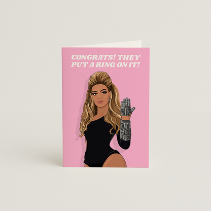 Beyonce Engagement Card