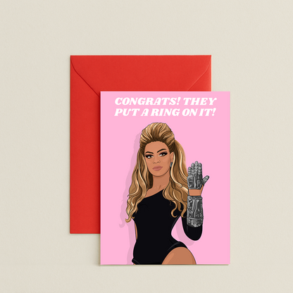 Beyonce Engagement Card