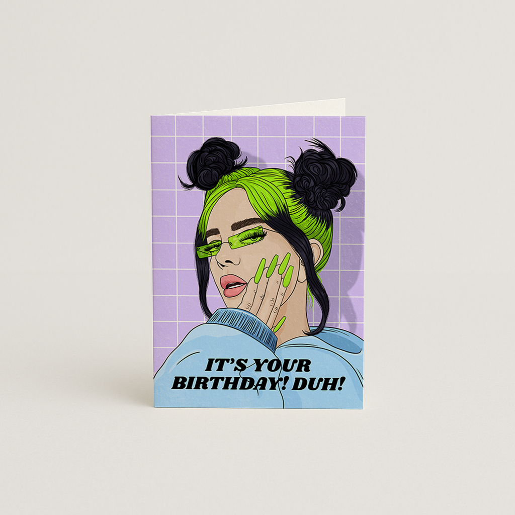 Billie Eilish Birthday Card