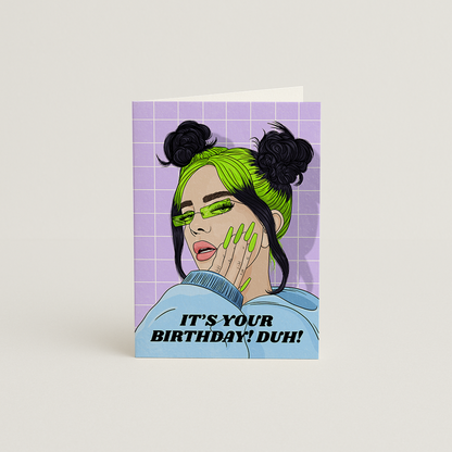Billie Eilish Birthday Card