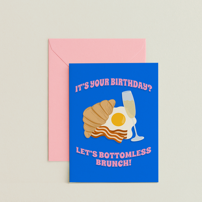 Birthday Bottomless Brunch Card
