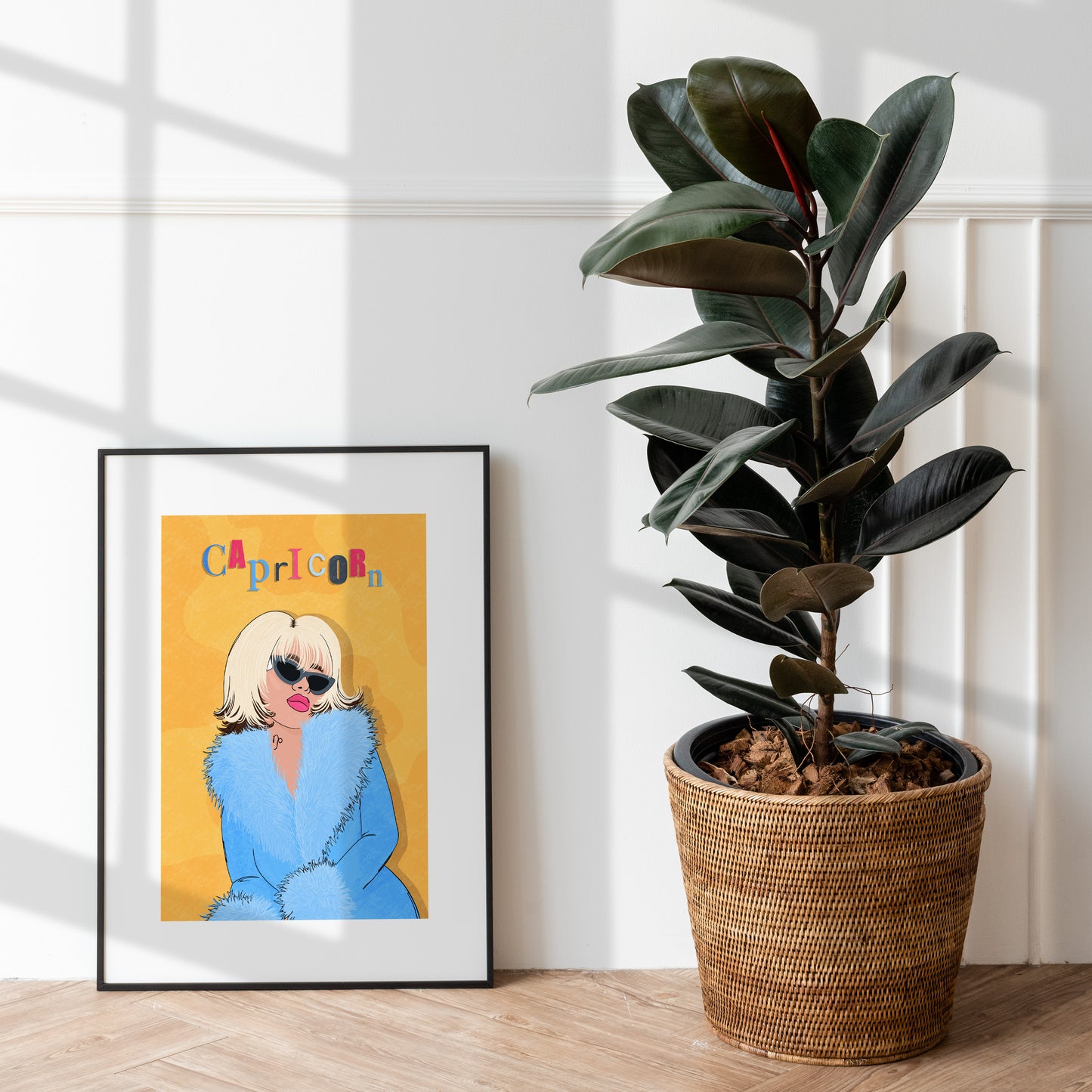 Capricorn Zodiac Illustrated Print