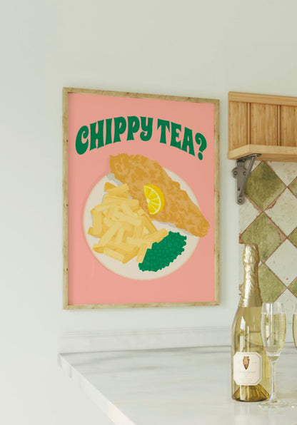Chippy Tea? Illustrated Print
