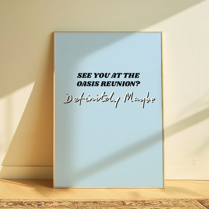 Definitely Maybe Oasis Print
