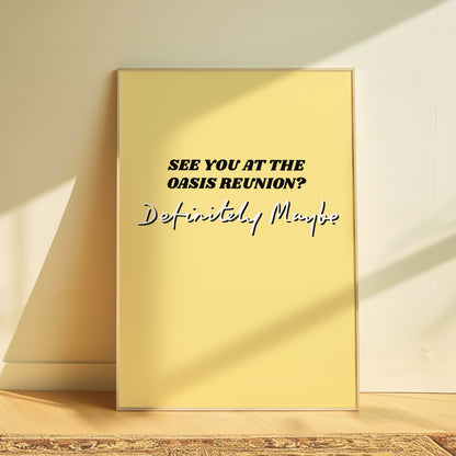 Definitely Maybe Oasis Print