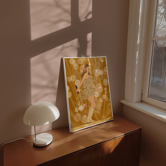 Taylor Swift Fearless Eras Tour Illustrated Print