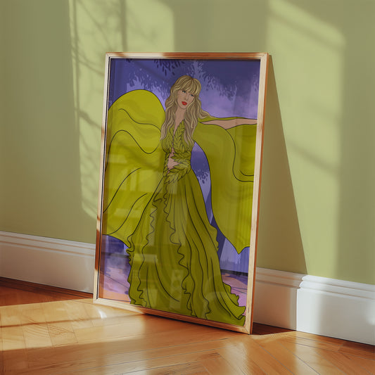 Taylor Swift Folklore Eras Tour Illustrated Print