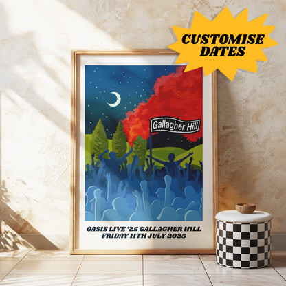 Customisable Gallagher Hill Art Print