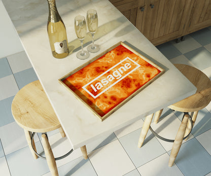 White Lasagne Oasis Print