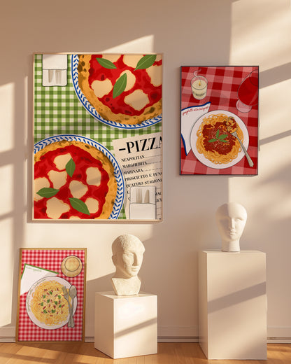 Spaghetti alla Bolognaise Italian Illustrated Art Print