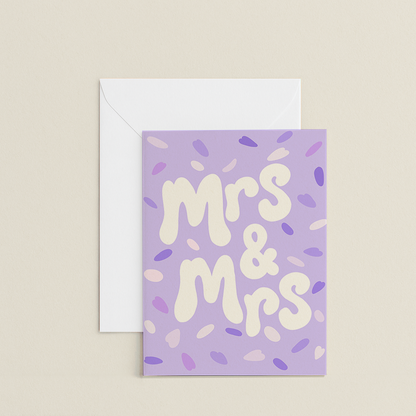 Mrs & Mrs Card / Marriage Card