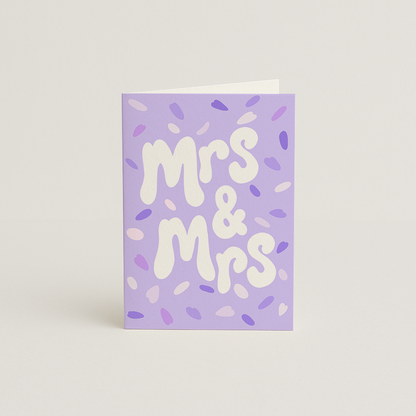 Mrs & Mrs Card / Marriage Card