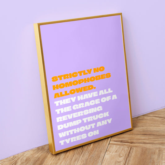 No Homophobes Allowed Print