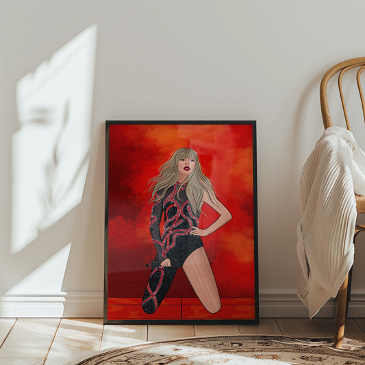 Taylor Swift Reputation Eras Tour Illustrated Print