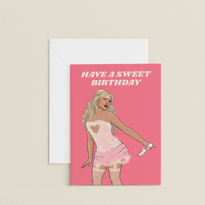 Sabrina Carpenter Birthday Card