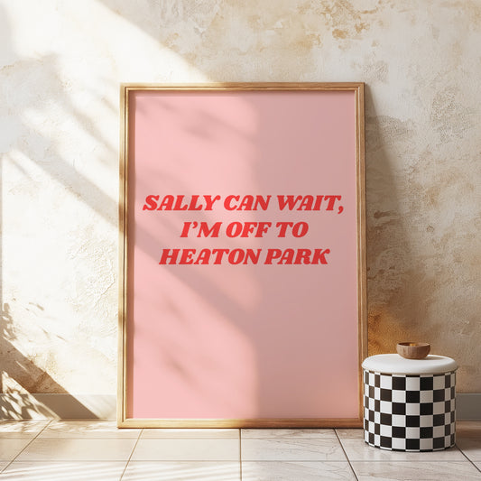 Pink Customisable UK Sally Can Wait Oasis Print