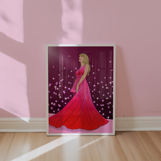 Taylor Swift Surprise Song Eras Tour Illustrated Print