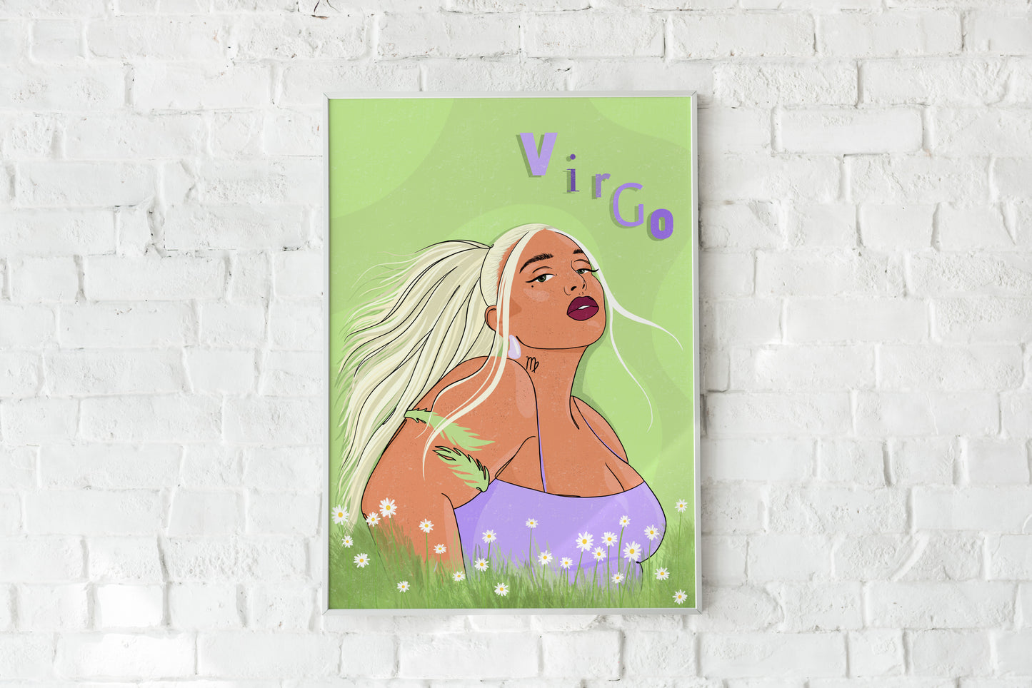 Virgo Zodiac Illustrated Print